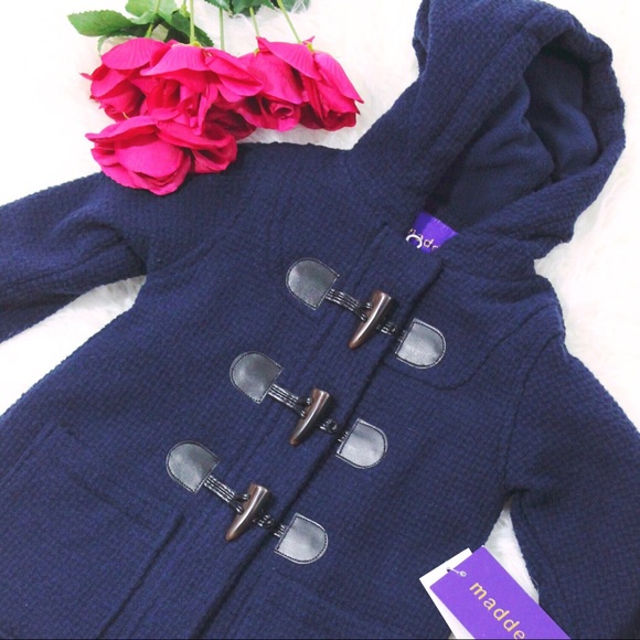 Madden Girl Other - NWT Madden Girl Faux Wool Textured Zipper Coat